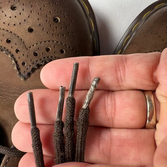 Dr. Martens Vintage 3989 Brogue Wingtip Oxford Lace Up Shoes Brown UK 9/US 10 - Picture 11 of 13